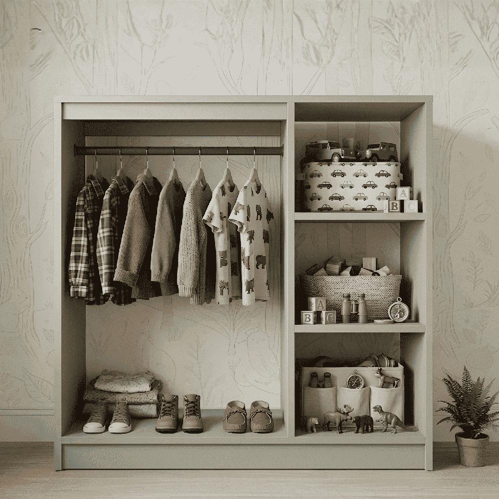 Ropero Organizador Infantil Kibo Línea Safe-Edge verde