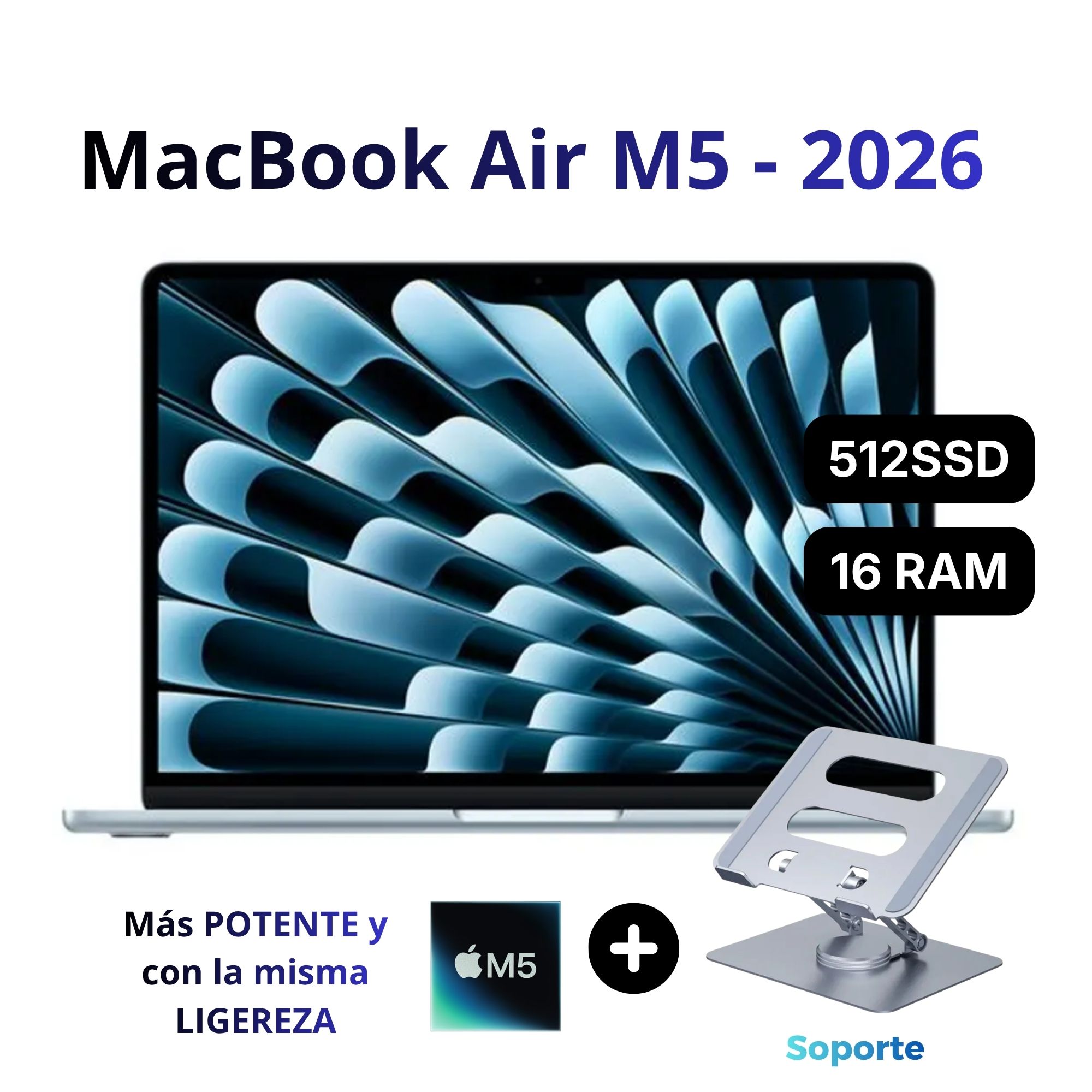 MacBook Air Apple de 13'' Chip M5 16GB RAM 512GB SSD Teclado Inglés - Sky Blue