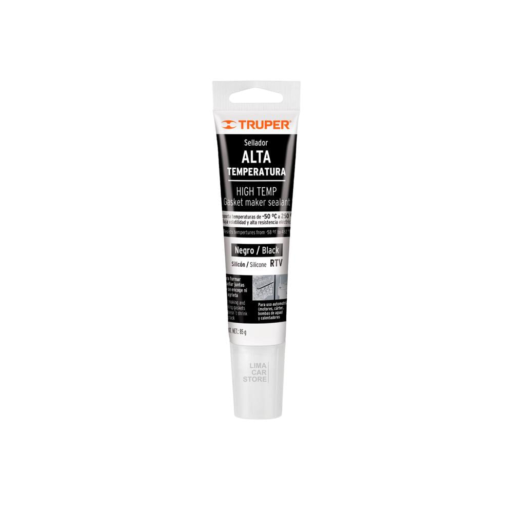 Silicona de Alta Temperatura Sellador resistente Negro 85g Truper