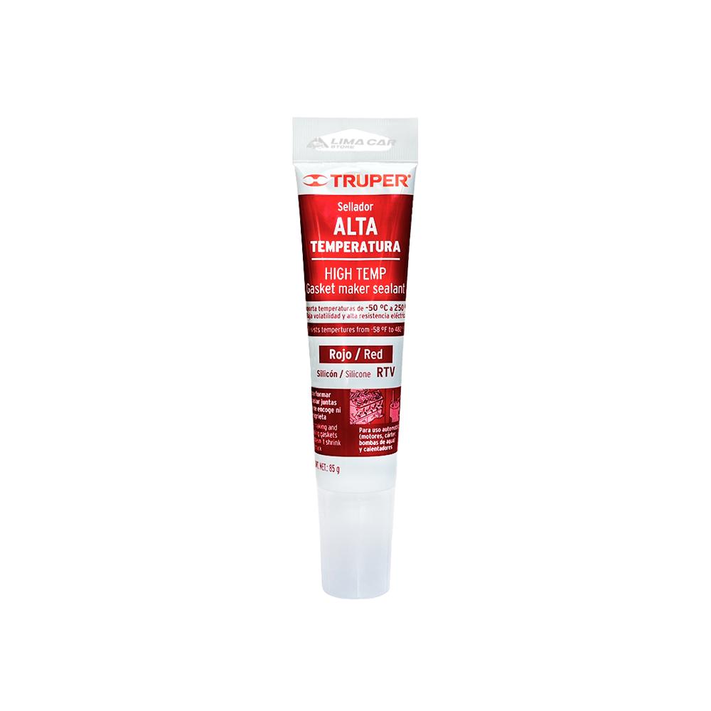 Silicona Sellador Alta Temperatura Roja 85g Truper