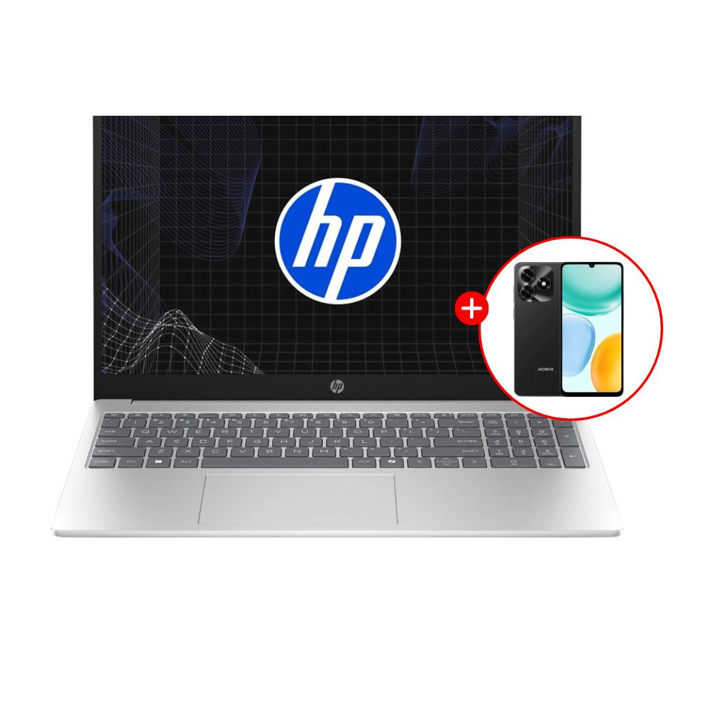 Combo Laptop HP 15-FD2373LA 15.6"" Intel Core Ultra 7 512GB + Celular Honor X5C Plateado