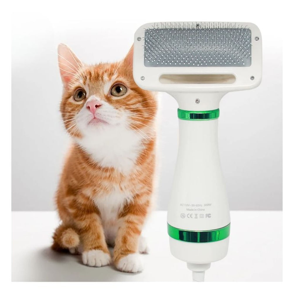 Cepillo Secador Para Mascotas Eléctrico Blanco