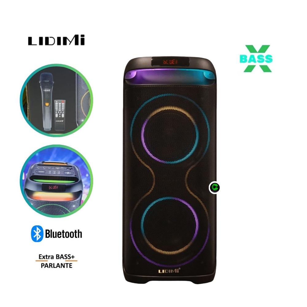 Parlante Bluetooth Karaoke LIDIMI LED LD-S93 DOBLE WOOFER0AC