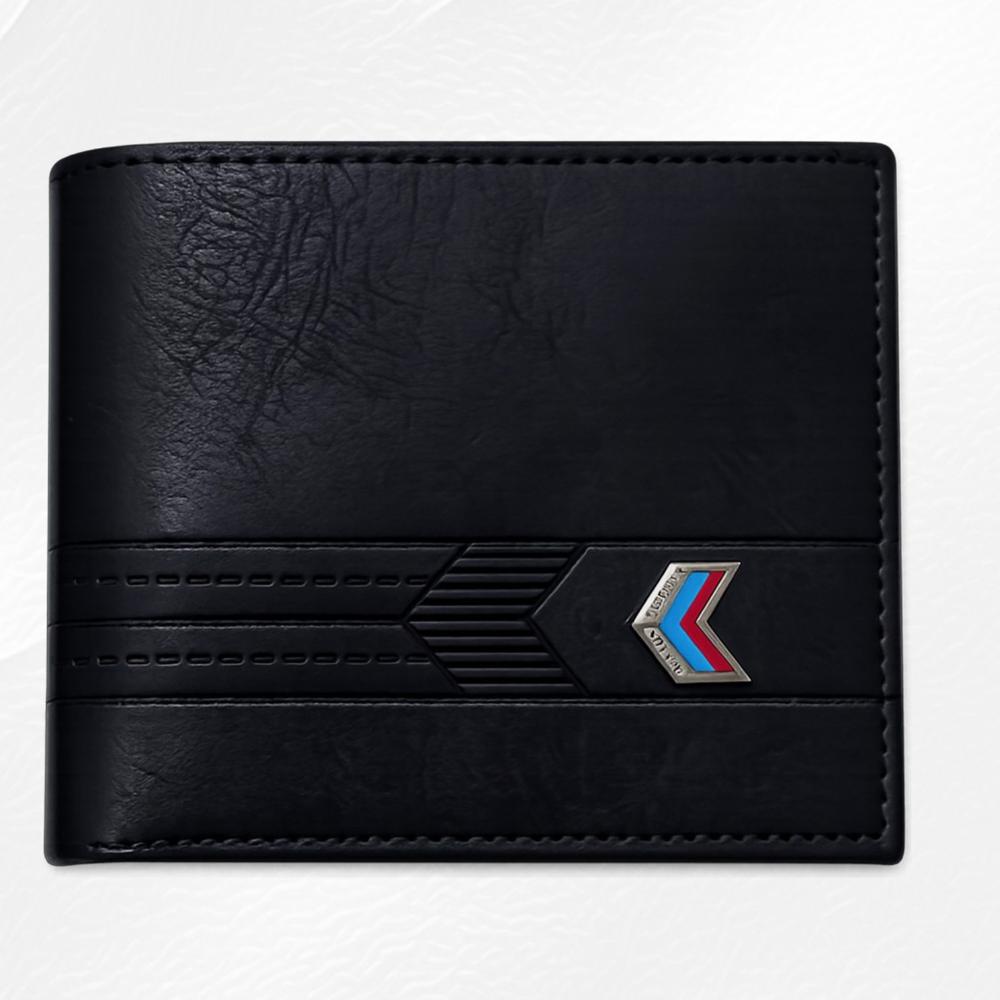 BILLETERA PARA HOMBRE CUERO PU NEGRO