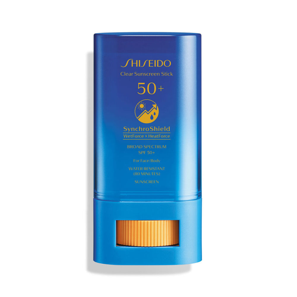 Protector Solar Shiseido Clear Stick SPF 50+ Transparente Sin Residuo