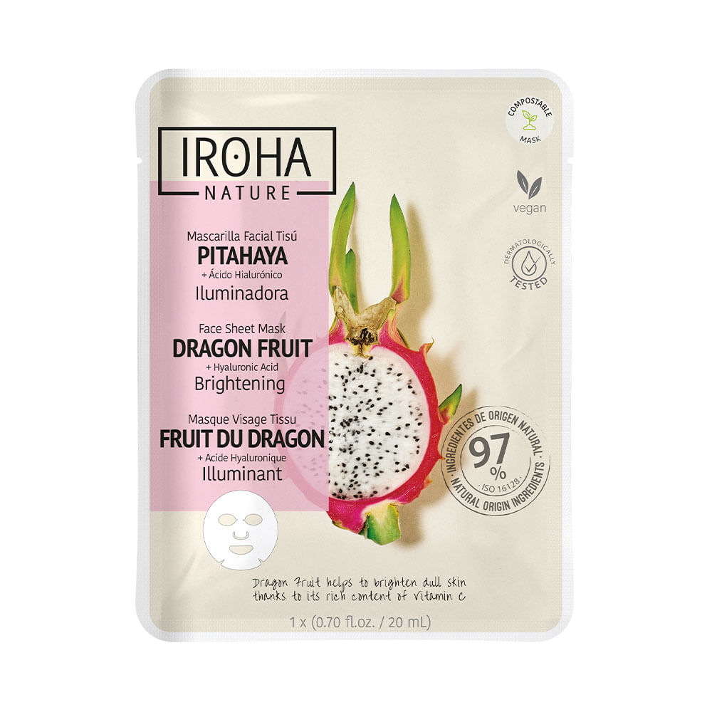 Mascarilla Facial Tisú de Pitahaya Iroha Vitamina C 20 ml