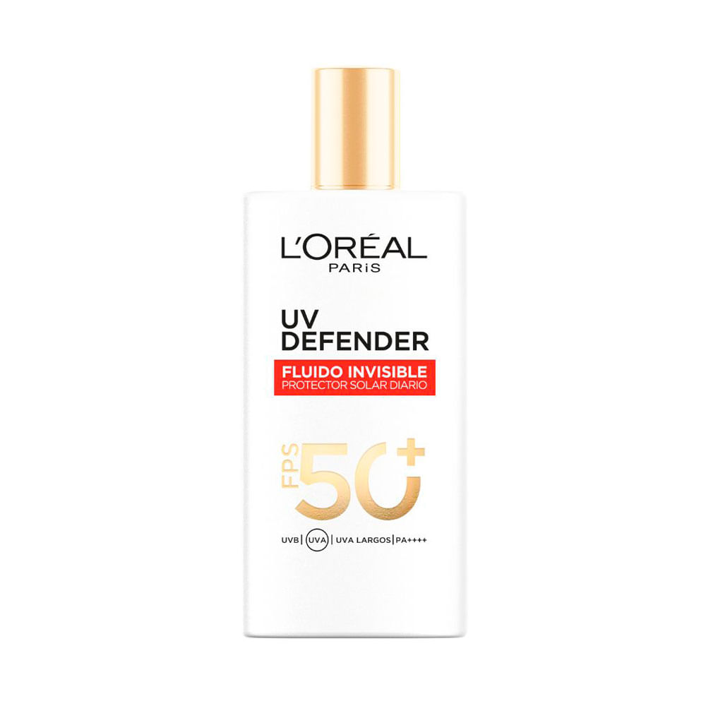 Protector Solar L'Oréal Paris UV Defender fluido invisible FPS 50+