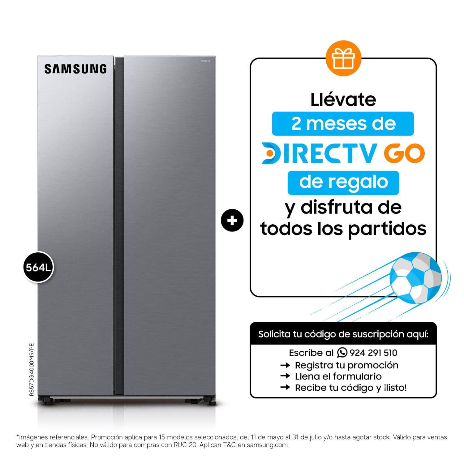 Refrigeradora Samsung All Around Cooling 564Lt Plata RS57DG4000M9/PE