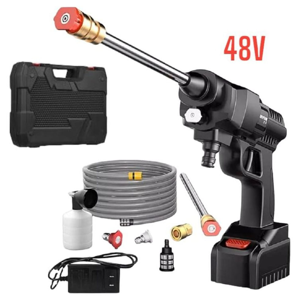 Pistola de Lavado Alta Presión Inalámbrico Portátil Hidrojet Multicolor