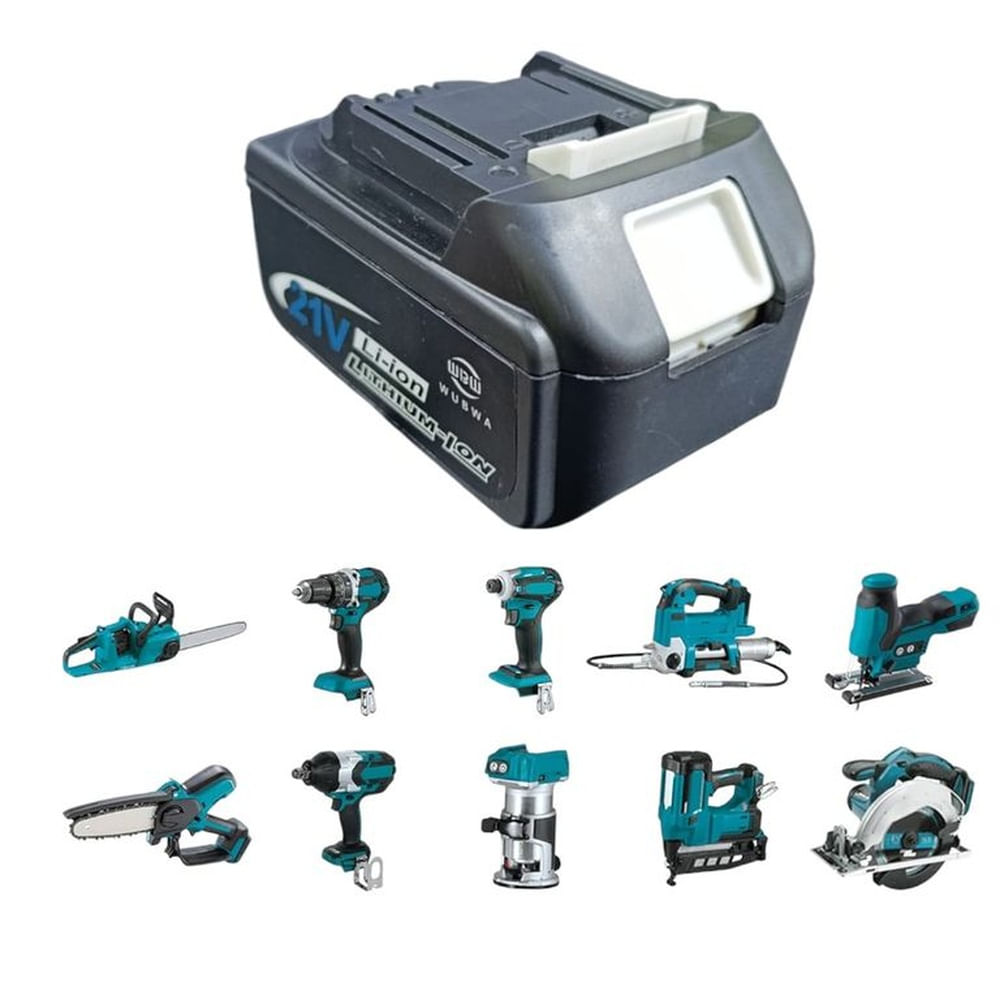 Batería Litio Recargable 21V Li-Ion Wubwa Potente Duradera Compatible Multicolor
