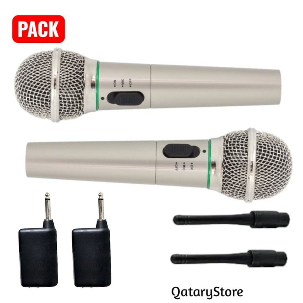 Par de Microfonos Inalambricos ideal para Karaoke Fiestas Entrevistas Conferencias