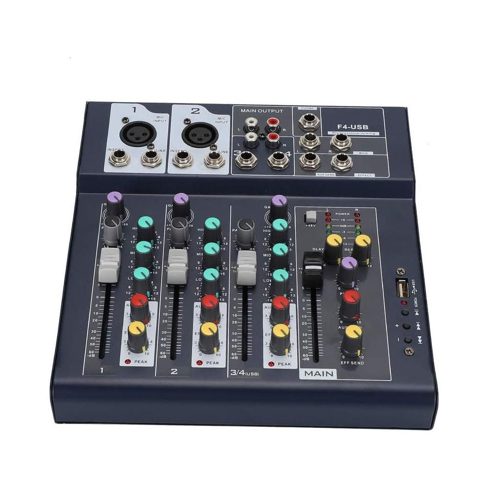 Mezclador F4-USB Mezclador de Escenario Mezclador de Audio