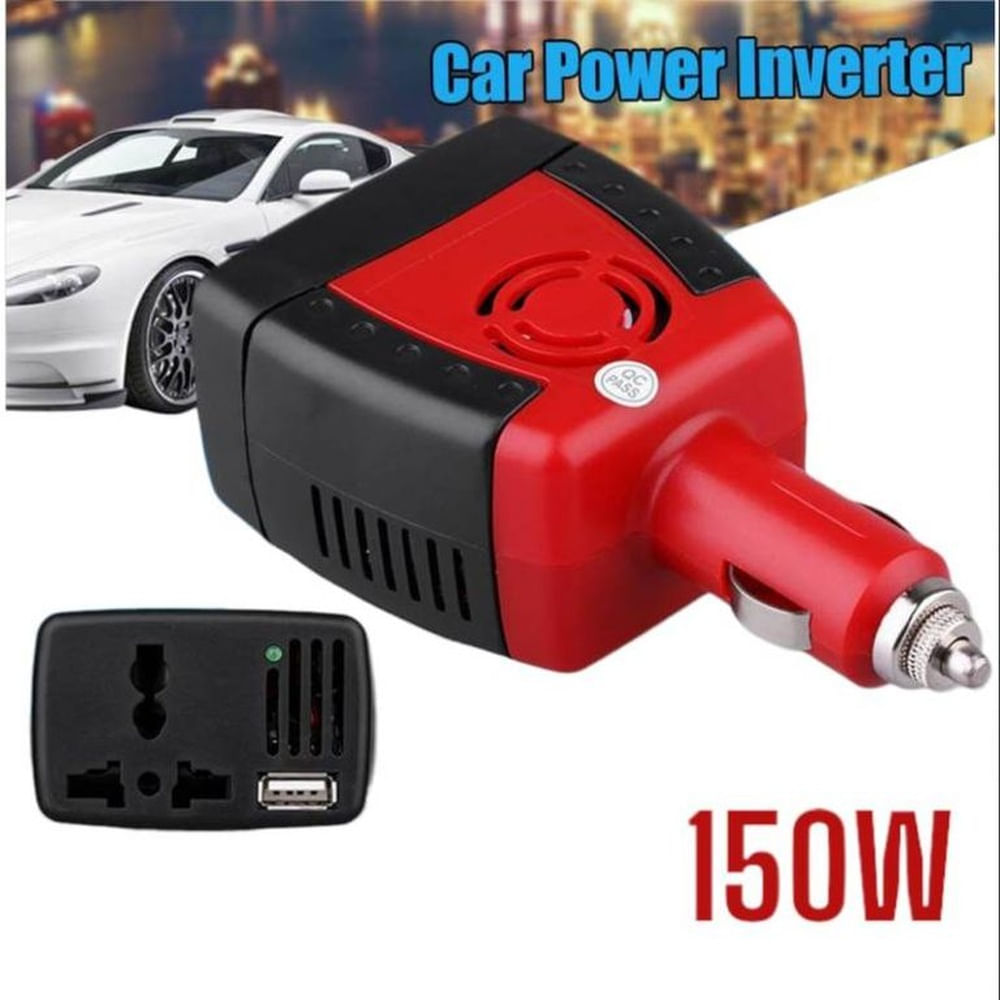 Inversor de Corriente para Auto de 12v A 220v Usb 150W Transformador