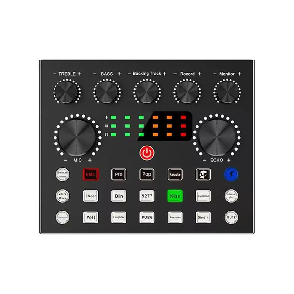V8S Tarjeta de Sonido Profesional USB Grabación y Transmisión Live