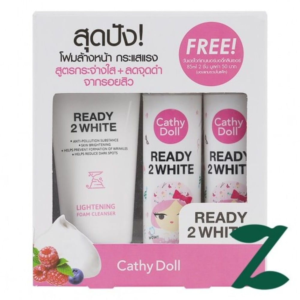 CATHY DOLL SET READY 2 WHITE- 01 LIGHTENING FOAM CLEANSER+ 02 BODY CLEANSER