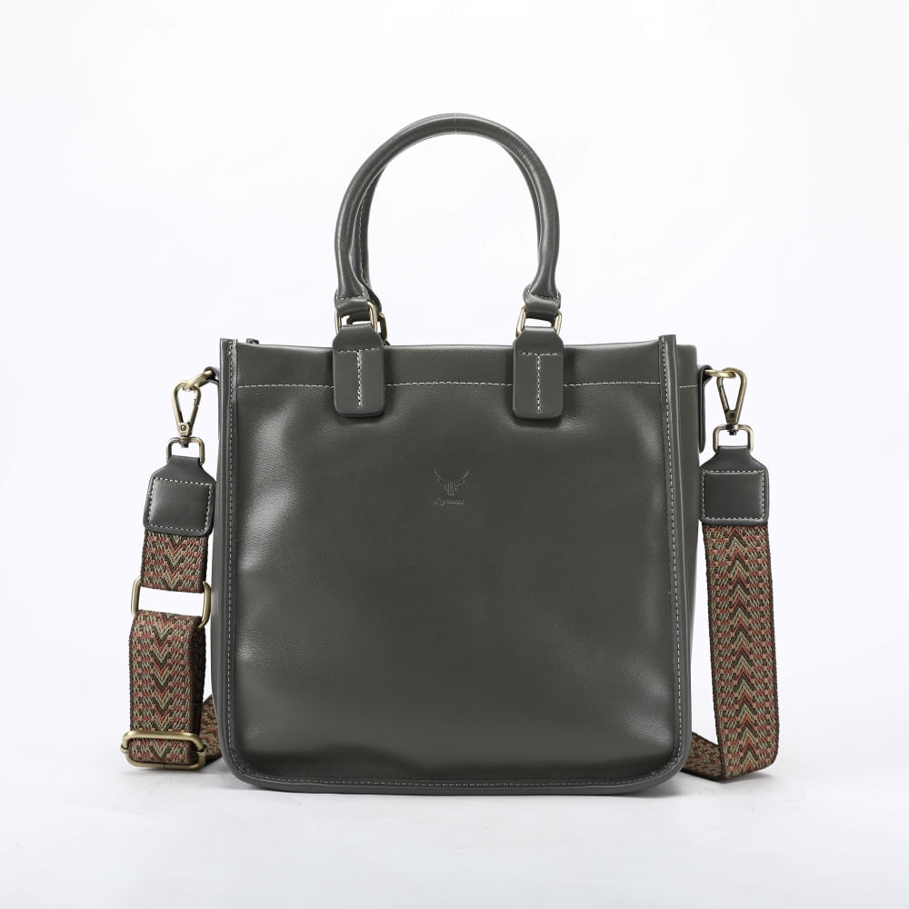 Cartera De Cuero Vacuno Diseño Moderno Gris 77175