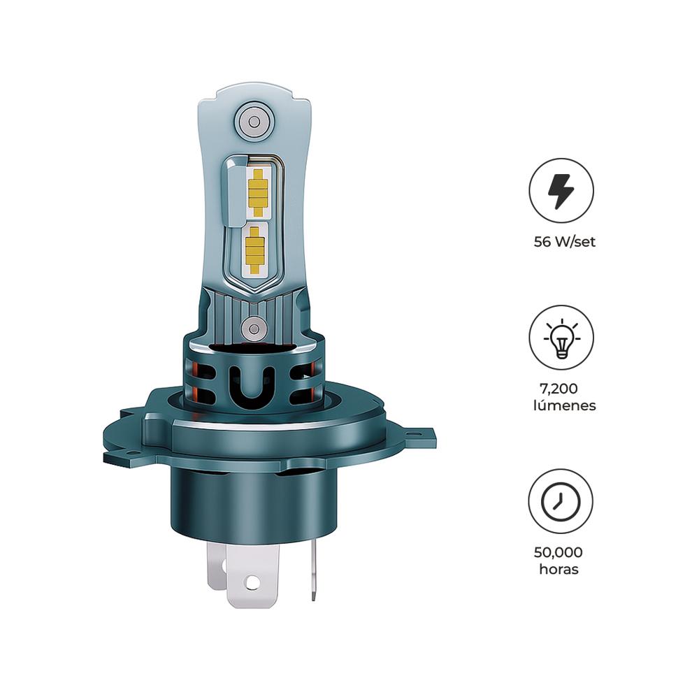 FARO FRONTAL LED VM-20 H4 HB2 IP68 DOBLE LUZ GRAFITO