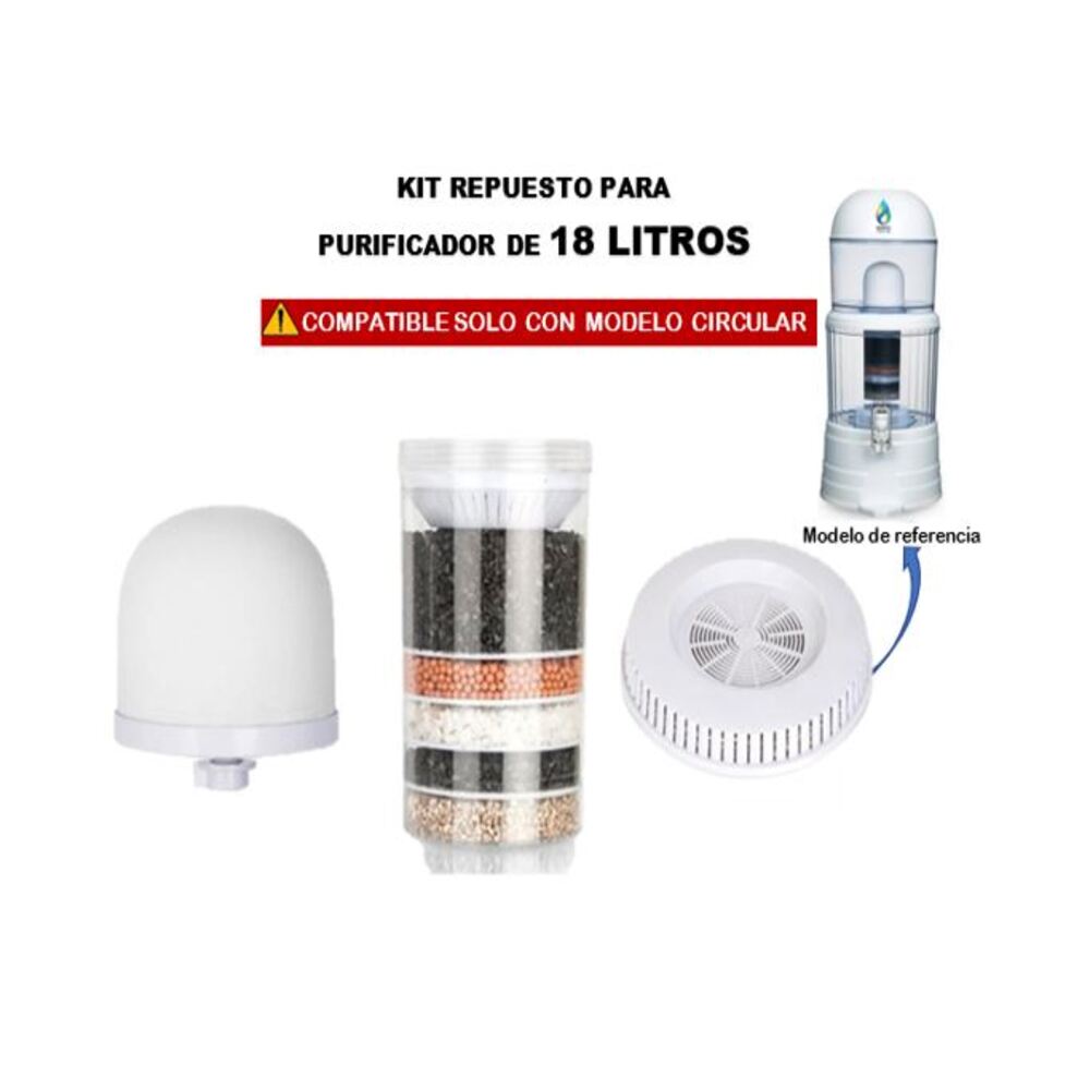 Kit repuesto para purificador de agua de 18 Litros Waterpro