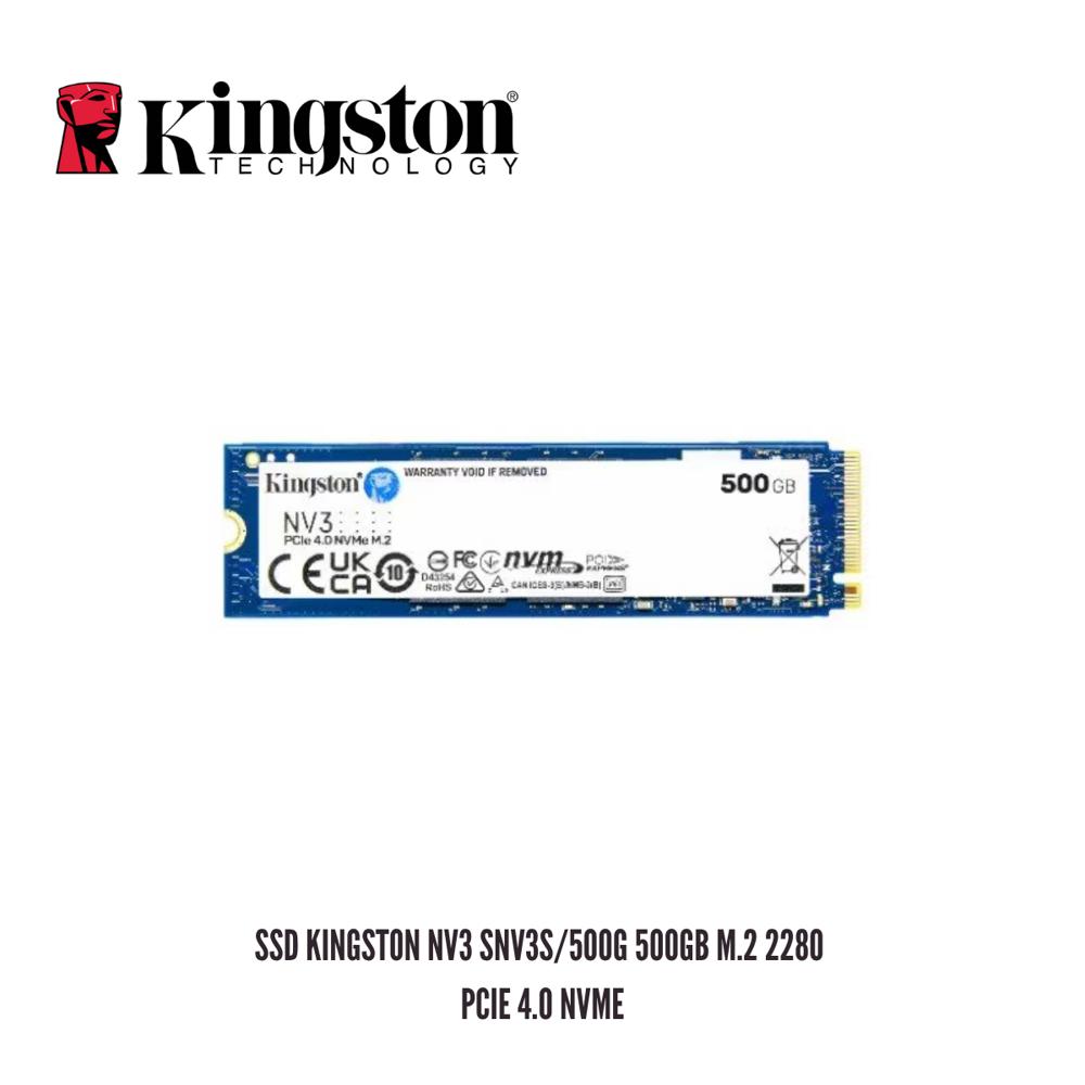 UNIDAD DE ESTADO SOLIDO KINGSTON NV3 SNV3S 500G 500GB M.2 2280 PCIE 4.0 NVME