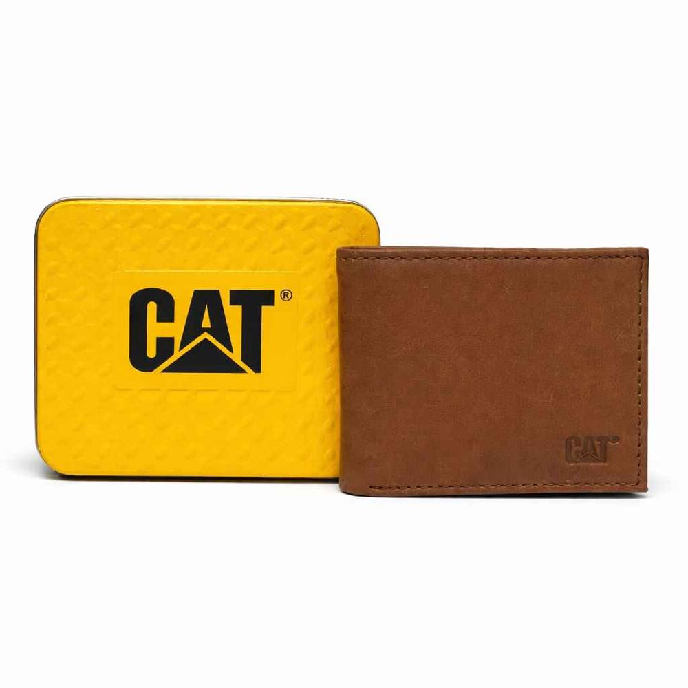 BILLETERA CATERPILLAR HOMBRE CUERO MARRON