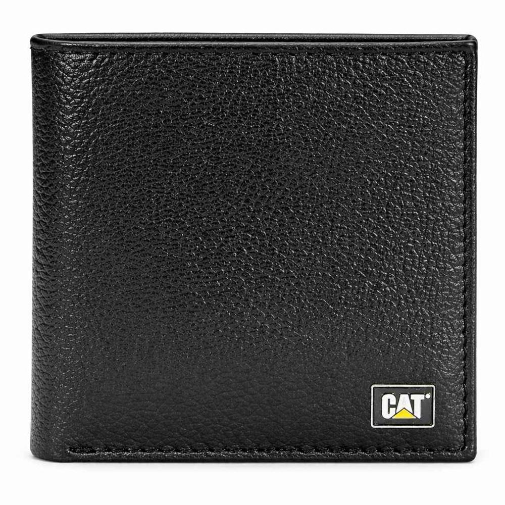 BILLETERA CATERPILLAR HOMBRE CUERO NEGRO PROTECCIÓN RFID