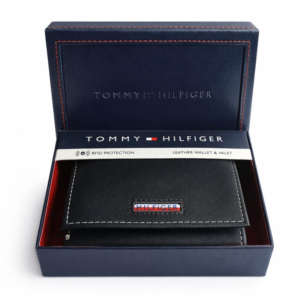 BILLETERA TOMMY HILFIGER HOMBRE CUERO AZUL