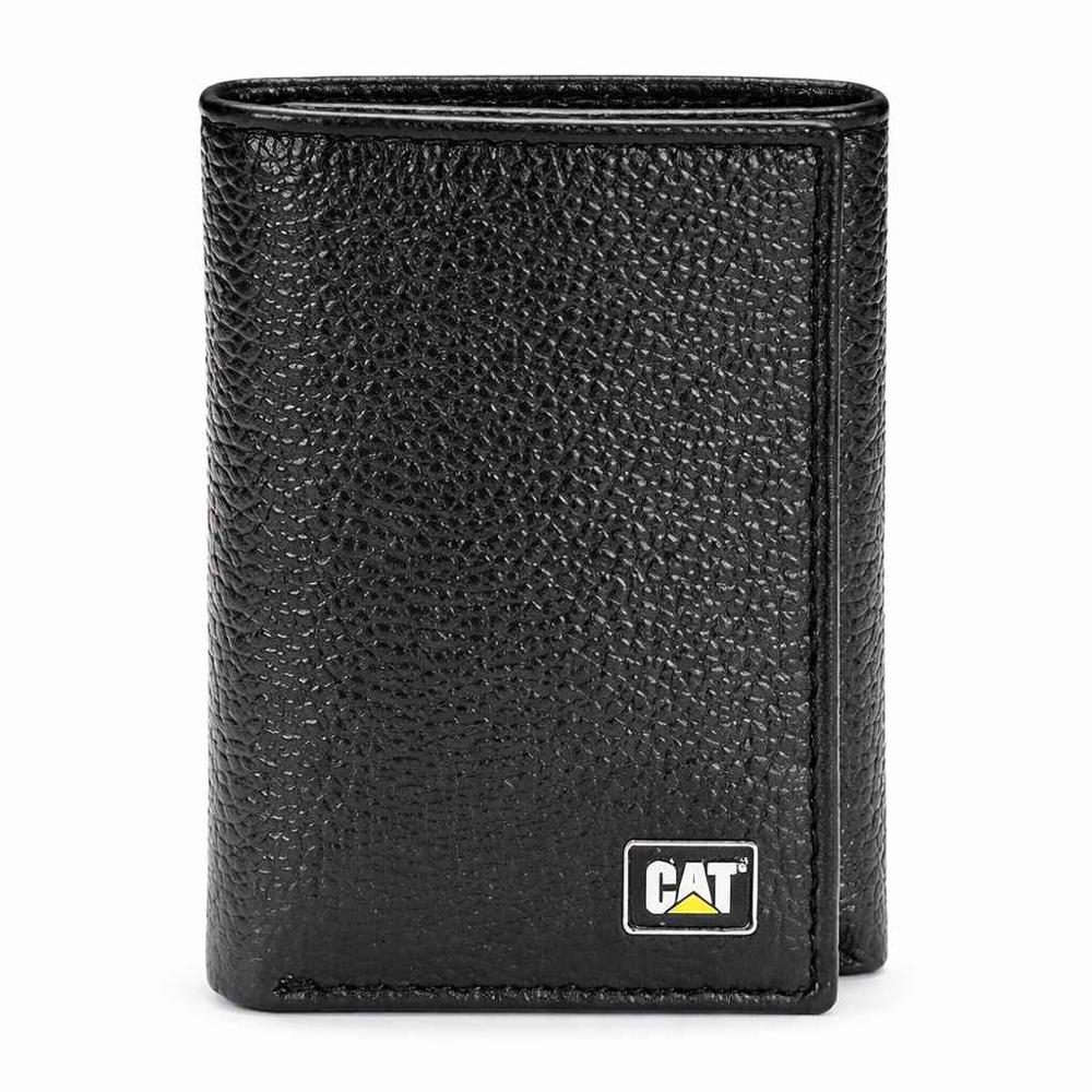 BILLETERA CATERPILLAR HOMBRE CUERO C7310 NEGRO PROTECCIÓN RFID