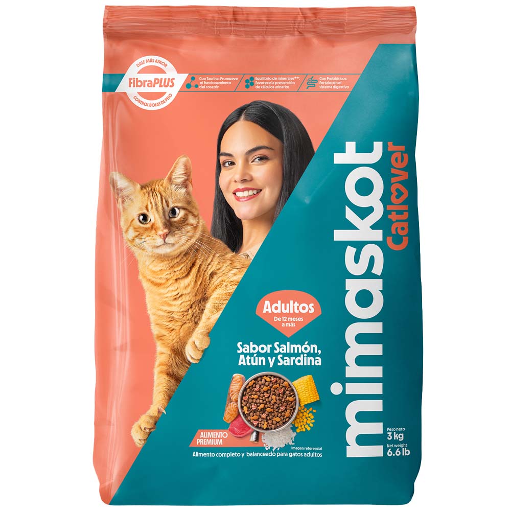 Alimento para Gatos MIMASKOT Sabor Salmón Bolsa 3kg