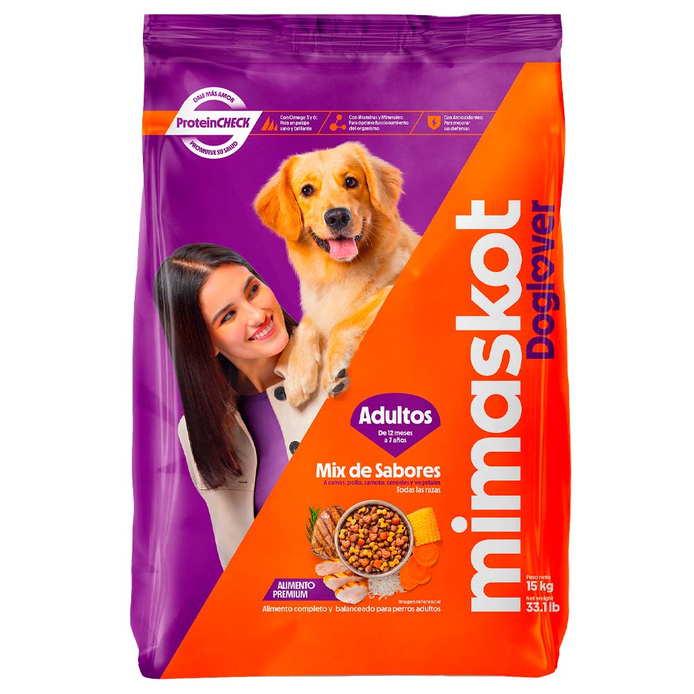 Alimento para Perro MIMASKOT Mix de Sabores Bolsa 15Kg