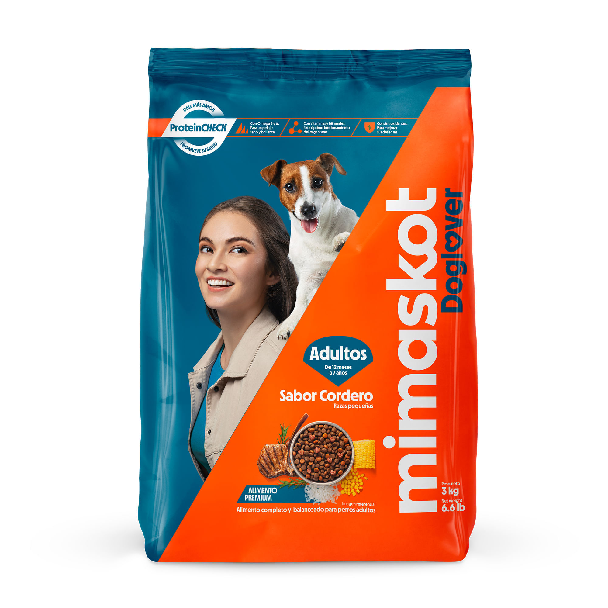 Alimento para Perro MIMASKOT Adulto Pequeño Sabor Cordero Bolsa 3Kg