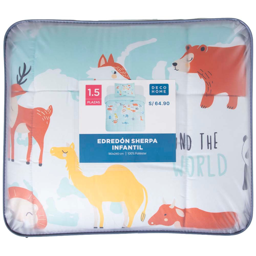 Edredón DECO HOME Sherpa Safari D3 1.5 Plazas