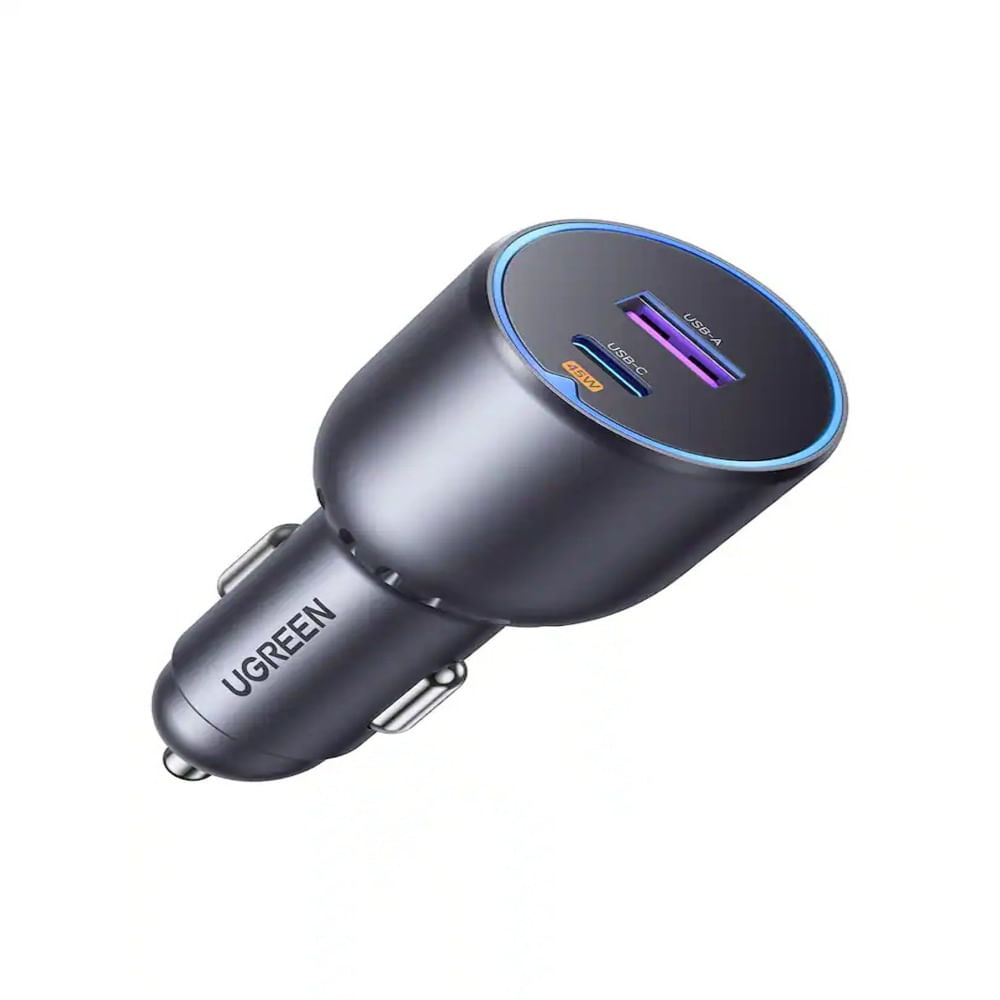 Cargador Auto Rápido UGREEN 63W USB-C y USB-A Dual Fast Charge
