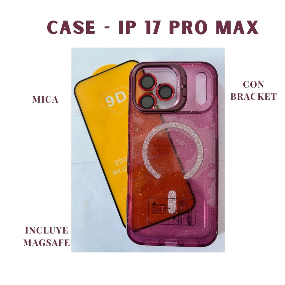 CASE MAGSAFE IPHONE 17 PRO MAX FUCSIA TRANSPARENTE