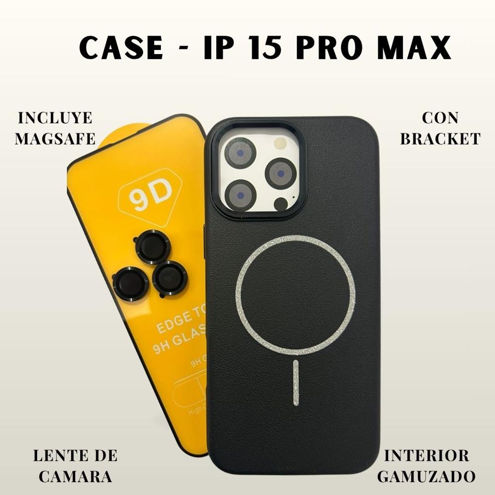 Case magsafe iphone 15 pro max negro