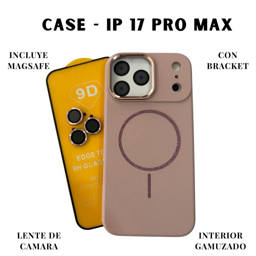 Case magsafe iphone 17  pro max rosado