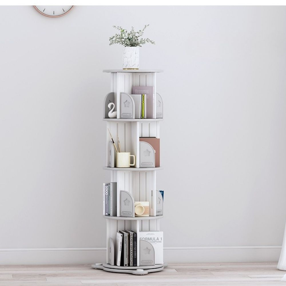 Librero giratorio 360grados para niños gris 53 x 132cm