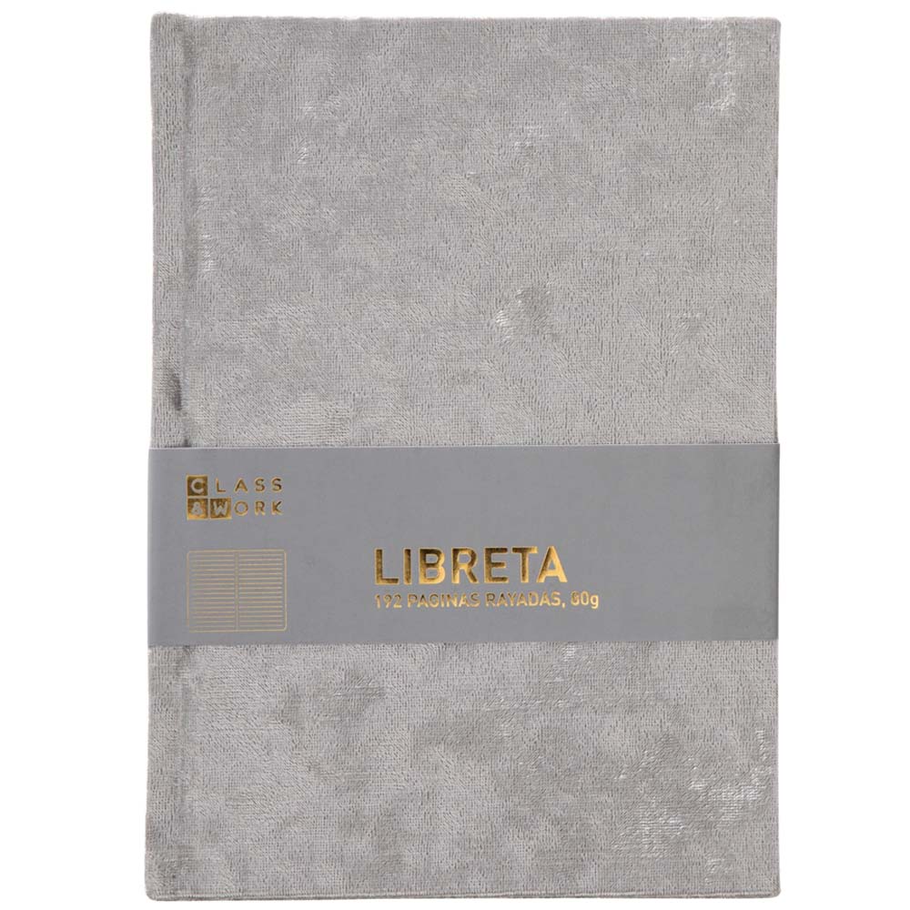Libreta CLASS & WORK Páginas Rayadas Velvet Silver 1un