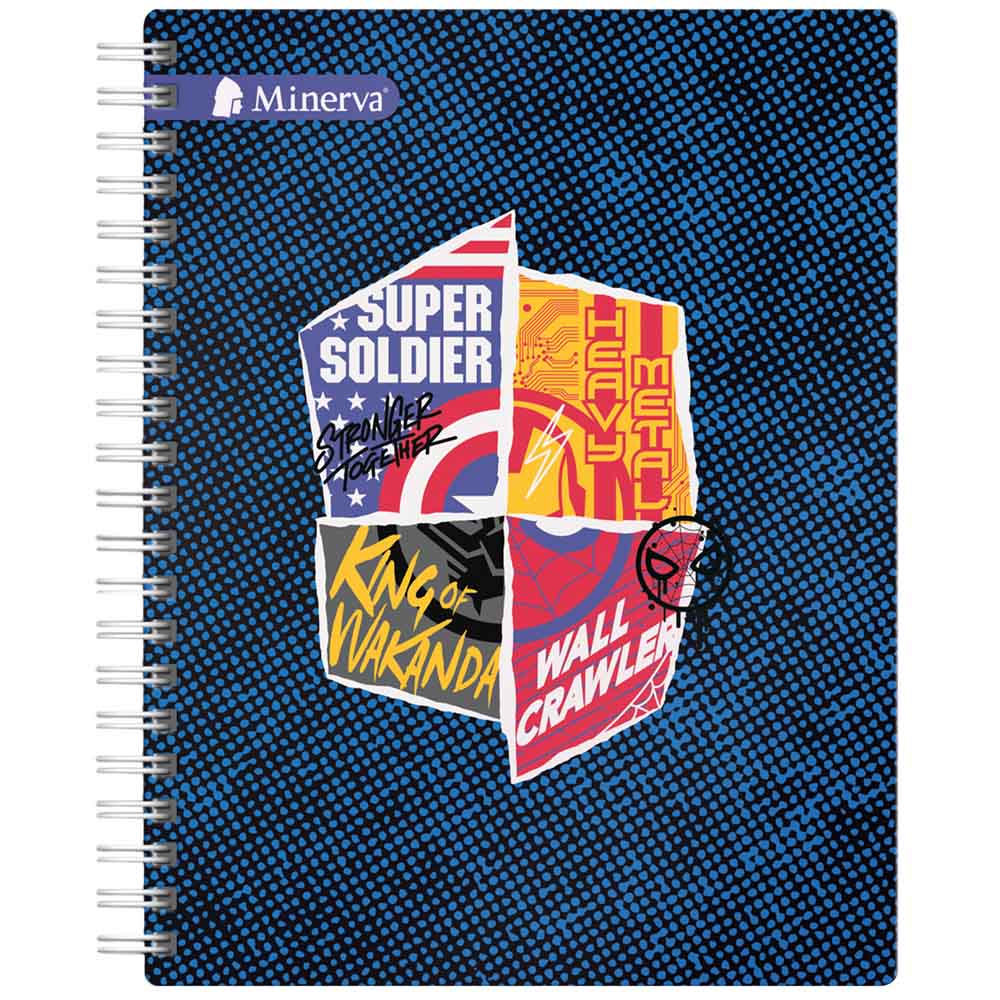 Cuaderno MINERVA Ejecutivo Cuadriculado Anillado Marvel