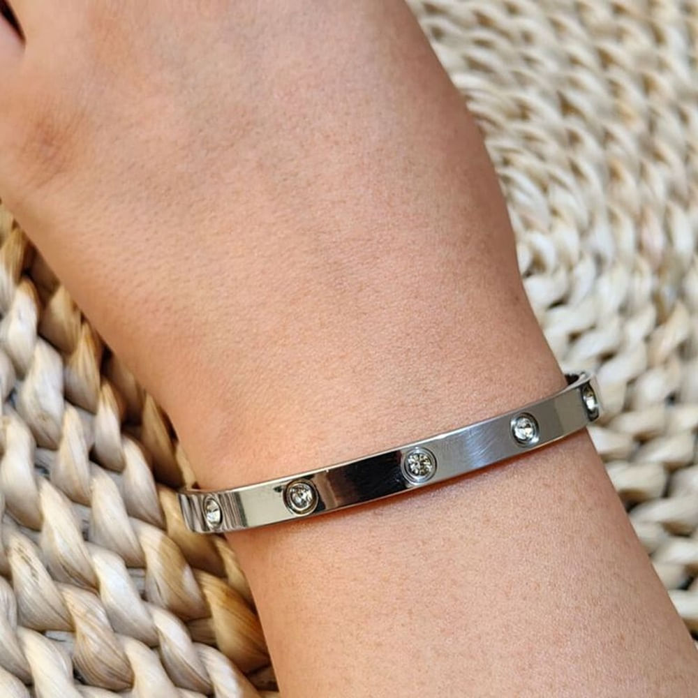 Pulsera para mujer de acero inoxidable Valeria plateada