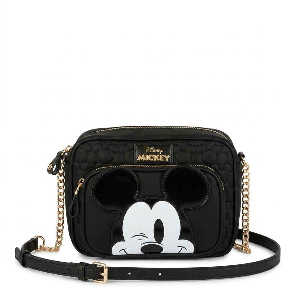 BOLSO BANDOLERA DISNEY DE MICKEY MOUSE NEGRO