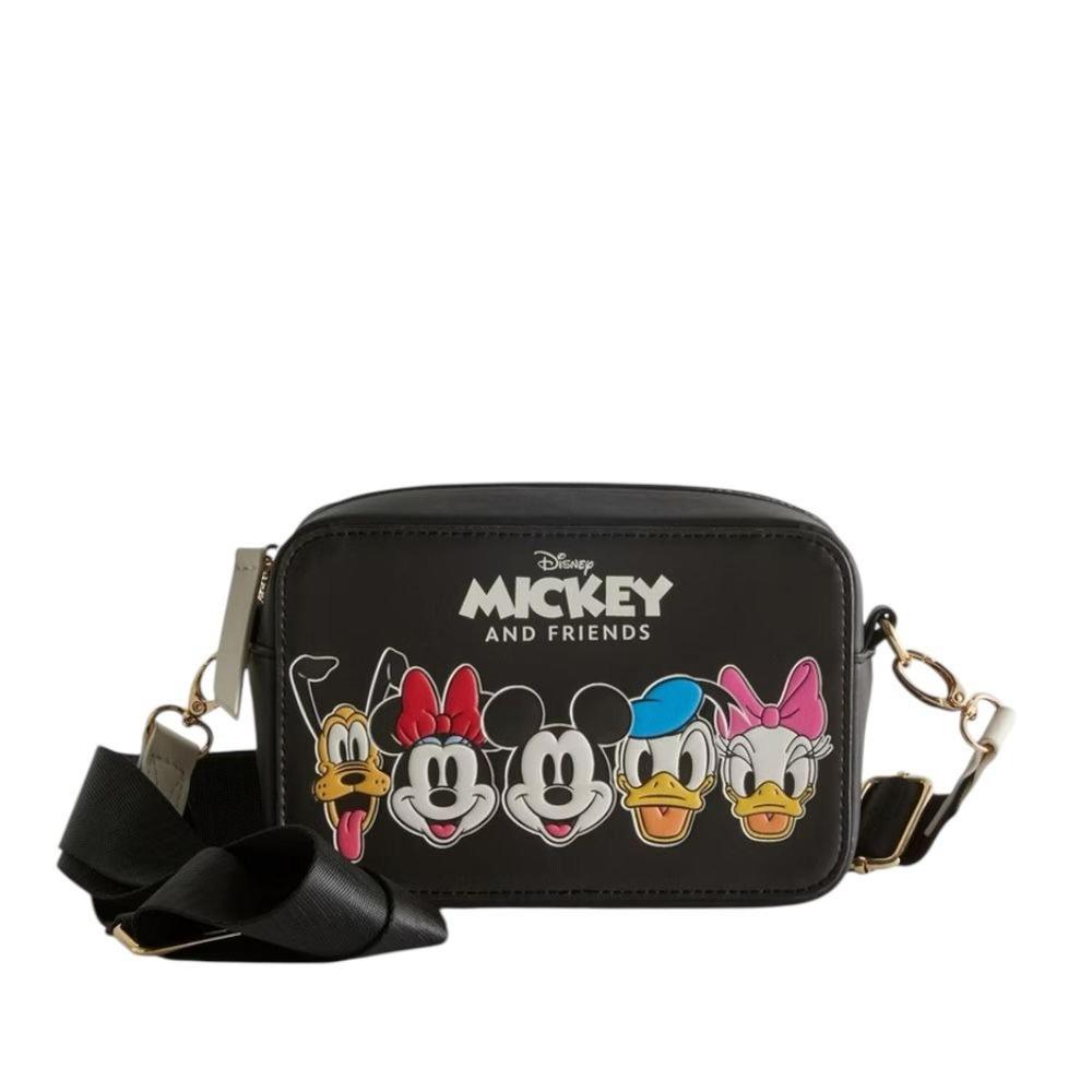 BOLSO BANDOLERA DISNEY AMIGOS DE MICKEY MOUSE NEGRO