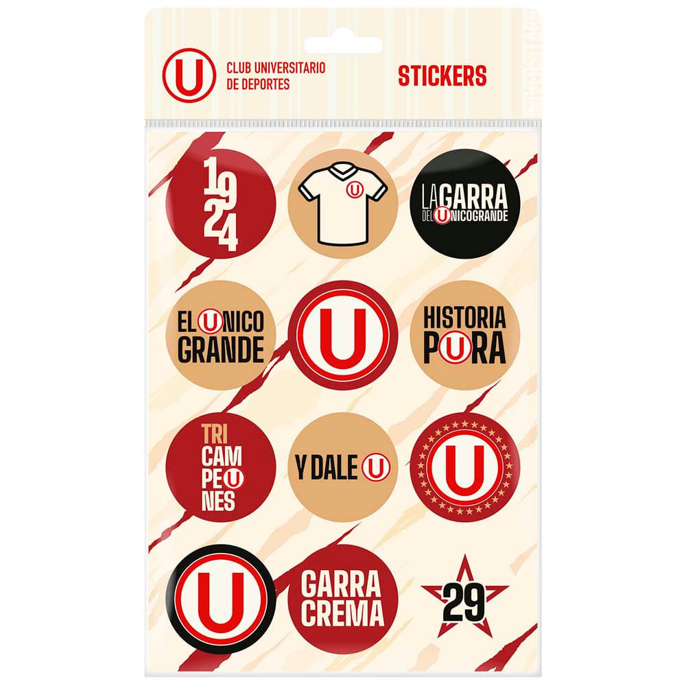 Stickers Club Universitario de Deportes OFFICE PAPER PV