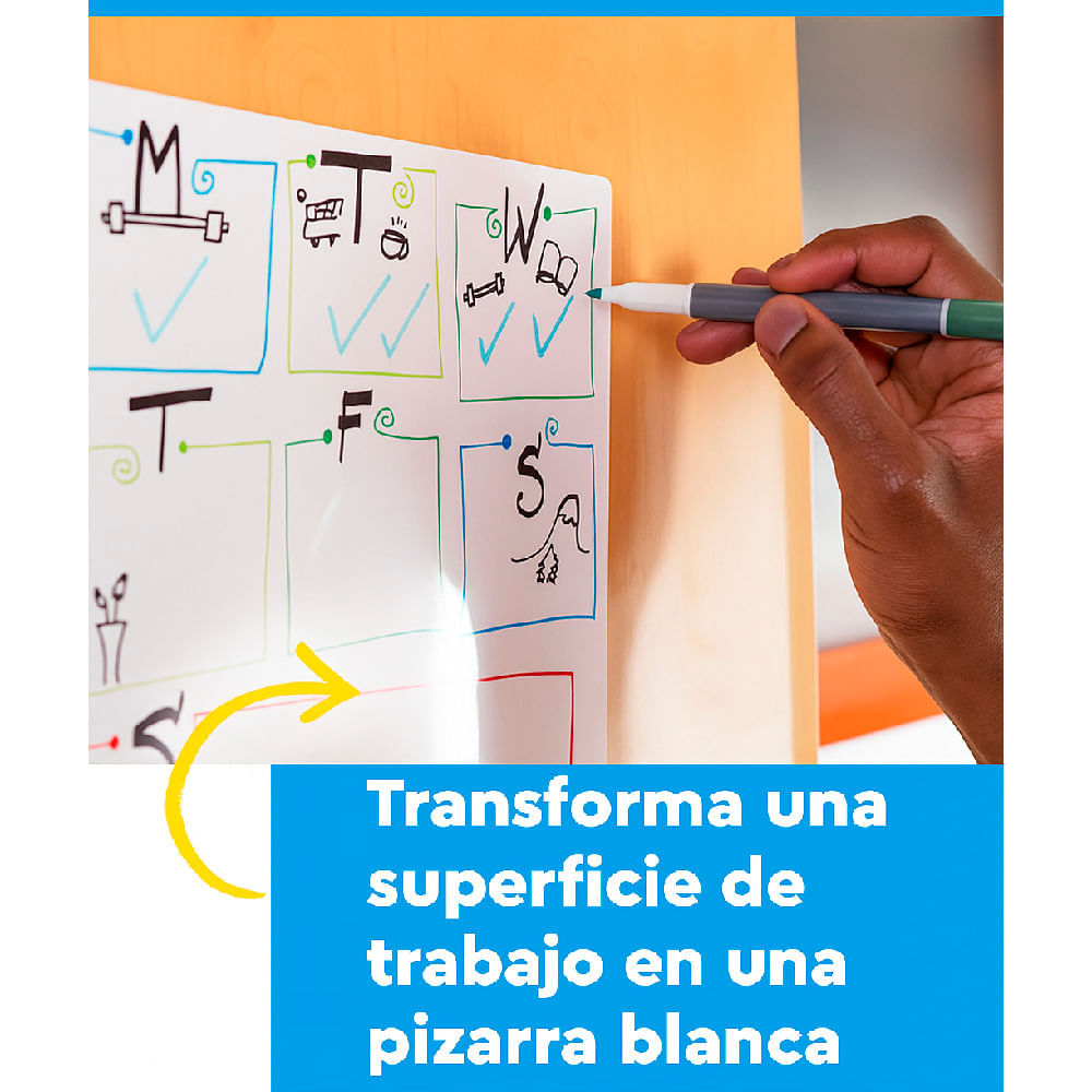 Pizarra Acrílica con Adhesivo POST-IT 23cmx23cm