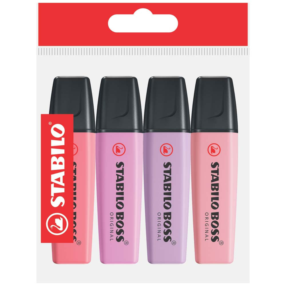 Sta STABILO Resaltador Boss X 4 Unds. Rosa