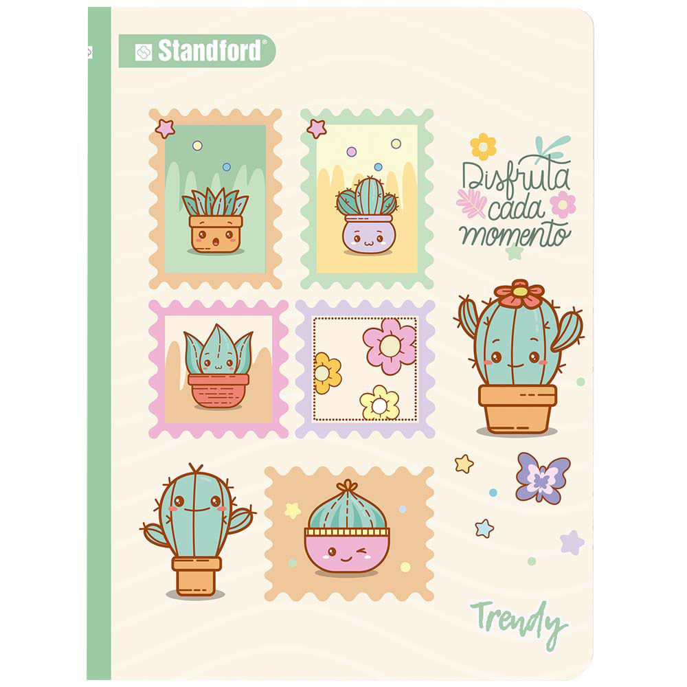 Cuaderno STANDFORD Triple Renglón Sombreado 80 Hojas