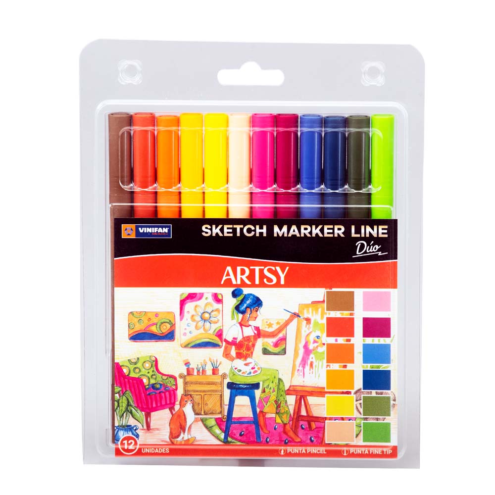 Marcador VINIFAN Sketch Marker Line Artsy 12un
