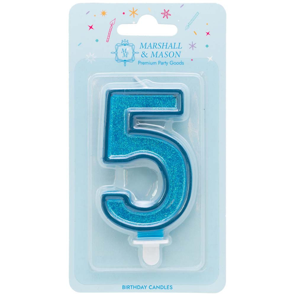 Vela de Cumpleaños MARSHALL & MASON Multicolor Deluxe Glitter #5