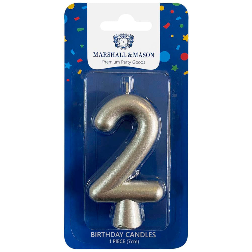 Vela de Cumpleaños MARSHALL & MASON Plata #2