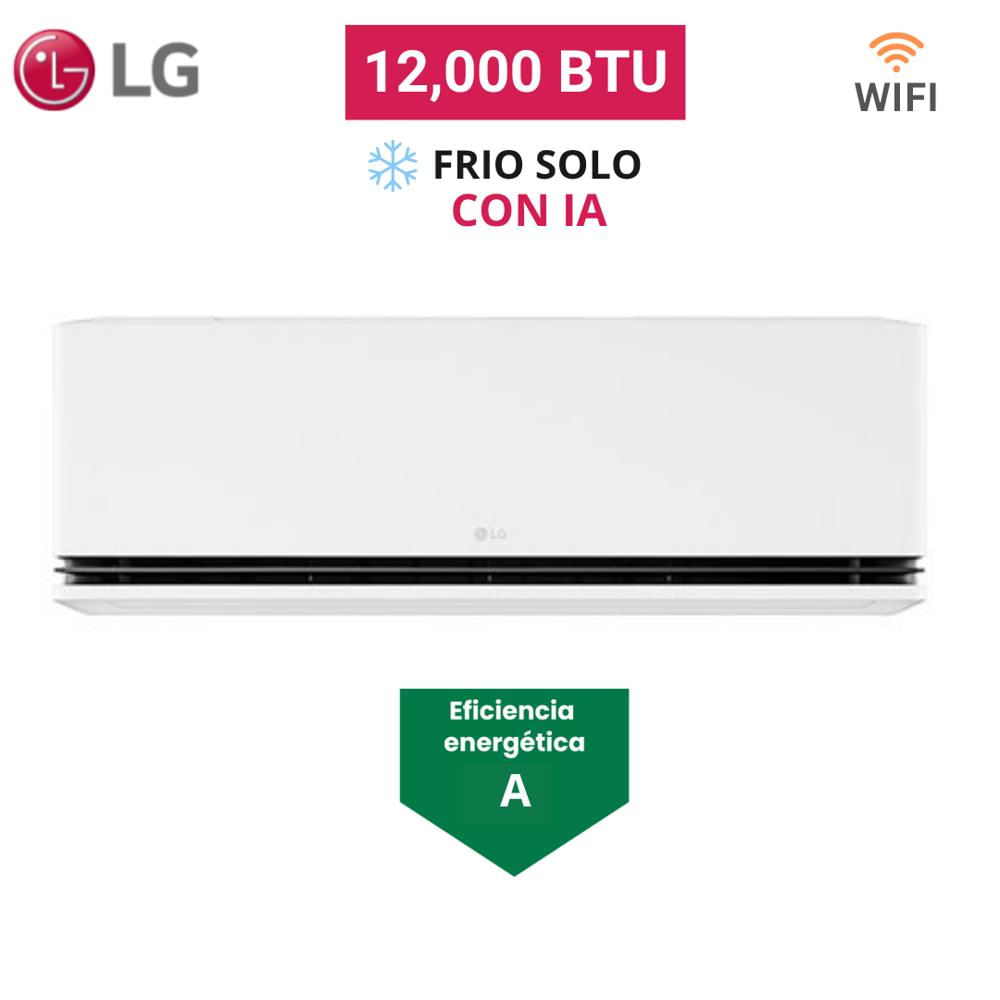Aire Acondicionado LG con IA 12000 BTU Inverter Solo Frío