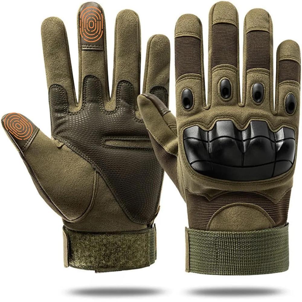GUANTES PARA MOTO TACTICOS MILITAR VERDE TALLA M